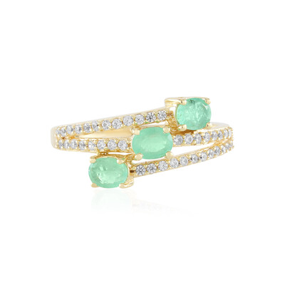 Anello in argento con Smeraldo Russo