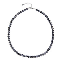 Collana in argento con Merlinite Gabbro