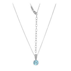 Collana in argento con Topazio Blu Cielo