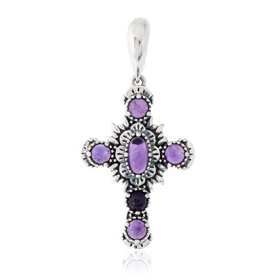 Ciondolo in argento con Ametista Zambiana (Desert Chic)