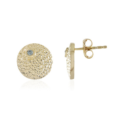 Orecchini in argento con Diamante Blu I2