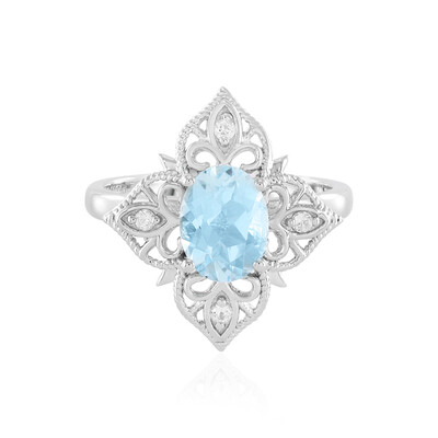 Anello in argento con Topazio Blu Cielo
