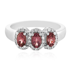 Anello in argento con Granato Malaya