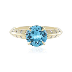 Anello in oro con Topazio Blu Svizzero (de Melo)