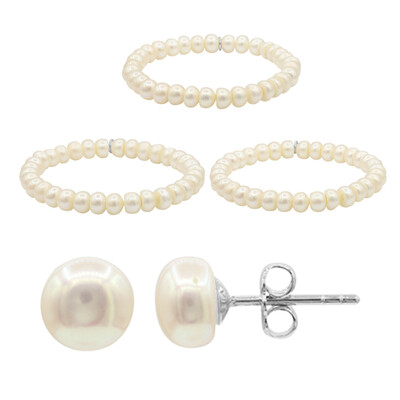 Parure in argento con Perla di Acqua Dolce (TPC)