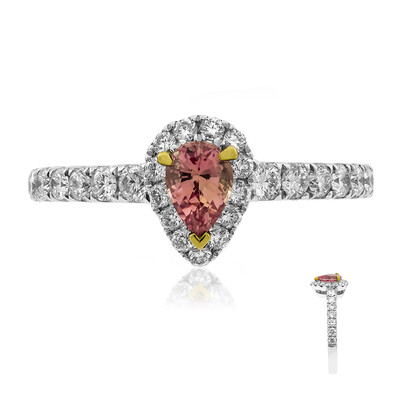 Anello in oro con Zaffiro Padparadscha (CIRARI)