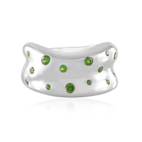 Anello in argento con Diopside Russo (de Melo)