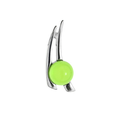 Ciondolo in argento con Ambra Verde Colombiana (dagen)