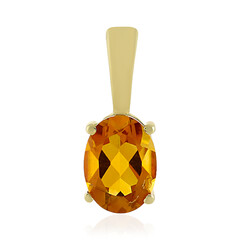 Ciondolo in oro con Citrino Brandy