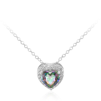 Collana in argento con Quarzo Mistico Verde