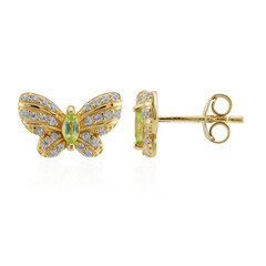 Orecchini in argento con Peridoto della Birmania