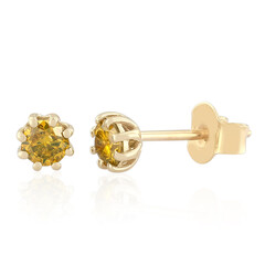 Orecchini in oro con Diamante Giallo I2 (de Melo)