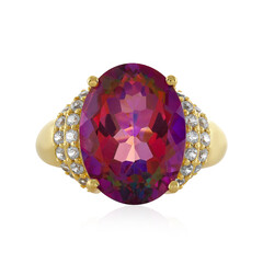 Anello in argento con Topazio Mistico Porpora