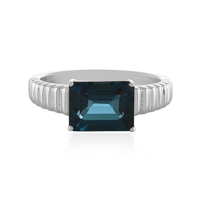 Anello in argento con Topazio Blu Londra