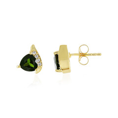Orecchini in argento con Diopside Russo