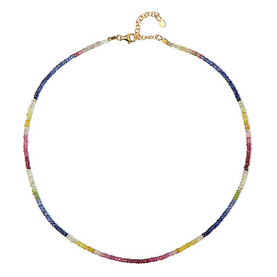 Collana in argento con Zaffiro Fancy