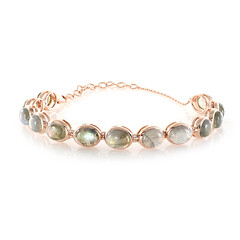 Bracciale in argento con Labradorite Verde Maniry (KM by Juwelo)