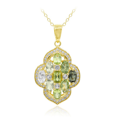 Collana in argento con Tormalina Verde