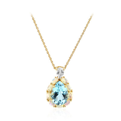 Collana in argento con Topazio Blu Cielo