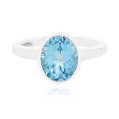 Anello in argento con Topazio Blu Cielo