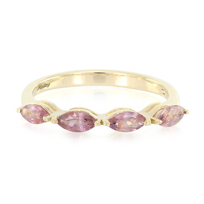 Anello in oro con Zaffiro Padparadscha (non riscaldato)