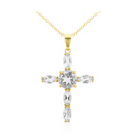 Collana in argento con Topazio Bianco