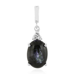 Ciondolo in argento con Diopside Stellato d'India