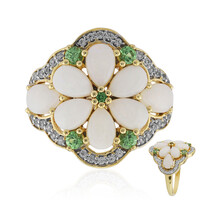 Anello in argento con Opale Bianco