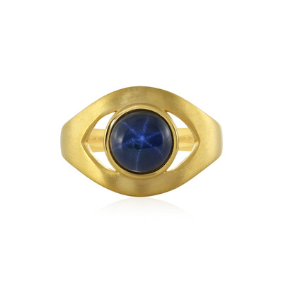 Anello in argento con Zaffiro Stellato Blu (MONOSONO COLLECTION)