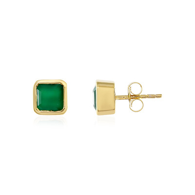 Orecchini in argento con Onice Verde