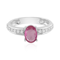 Anello in argento con Zaffiro Rosa del Madagascar