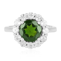Anello in argento con Diopside Russo
