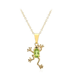 Collana in argento con Peridoto della Birmania