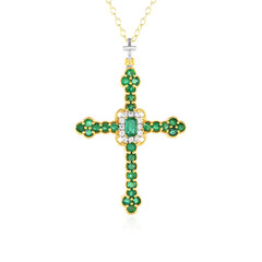 Collana in argento con Smeraldo Zambia (Gems en Vogue)