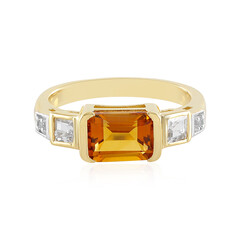 Anello in argento con Citrino Madeira