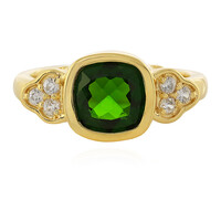 Anello in argento con Diopside Russo