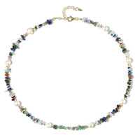 Collana in argento con Perla d'Acqua Dolce Bianca (Riya)