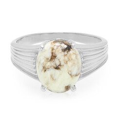 Anello da uomo in argento con Magnesite