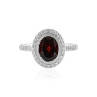 Anello in argento con Granato Mozambico