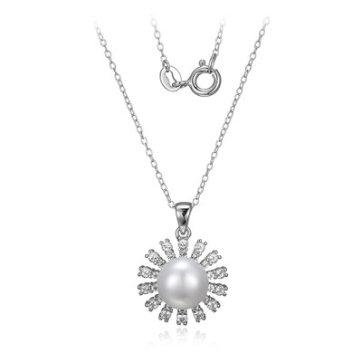 Collana in argento con Perla di Acqua Dolce