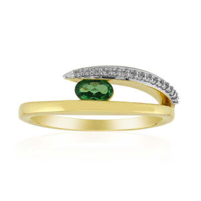 Anello in oro con Tsavorite AAA del Kenia