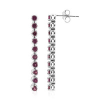 Orecchini in argento con Rodolite