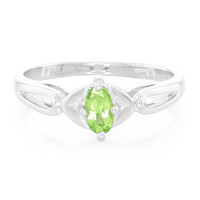 Anello in argento con Granato Menta Merelani