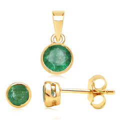 Parure in oro con Smeraldo Zambia