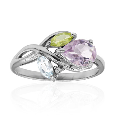 Anello in argento con Ametista Rose de France