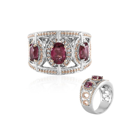 Anello in argento con Granato Malawi (Dallas Prince Designs)