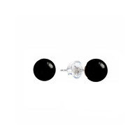 Orecchini in argento con Tormalina Nera