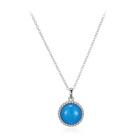 Collana in argento con Agata Blu