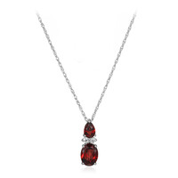 Collana in argento con Granato Mozambico