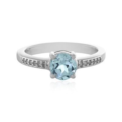 Anello in argento con Topazio Blu Cielo
